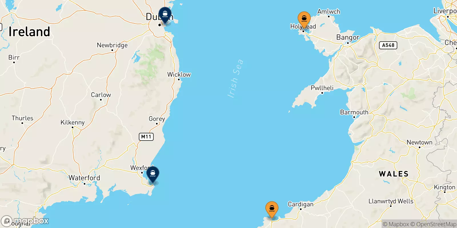 Ferries de Reino Unido a Irlanda