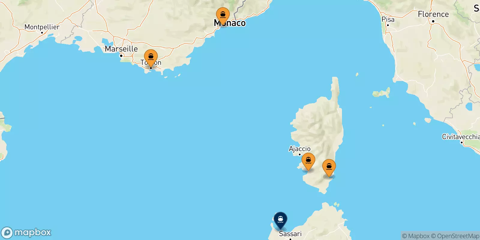 Ferries de Francia a Porto Torres