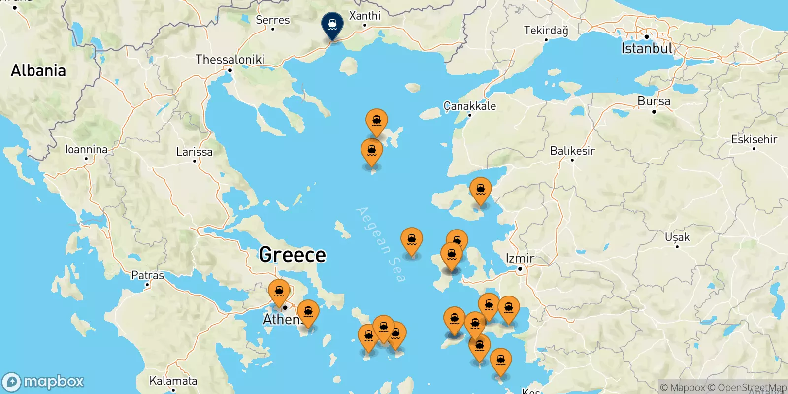 Ferries de Grecia a Kavala