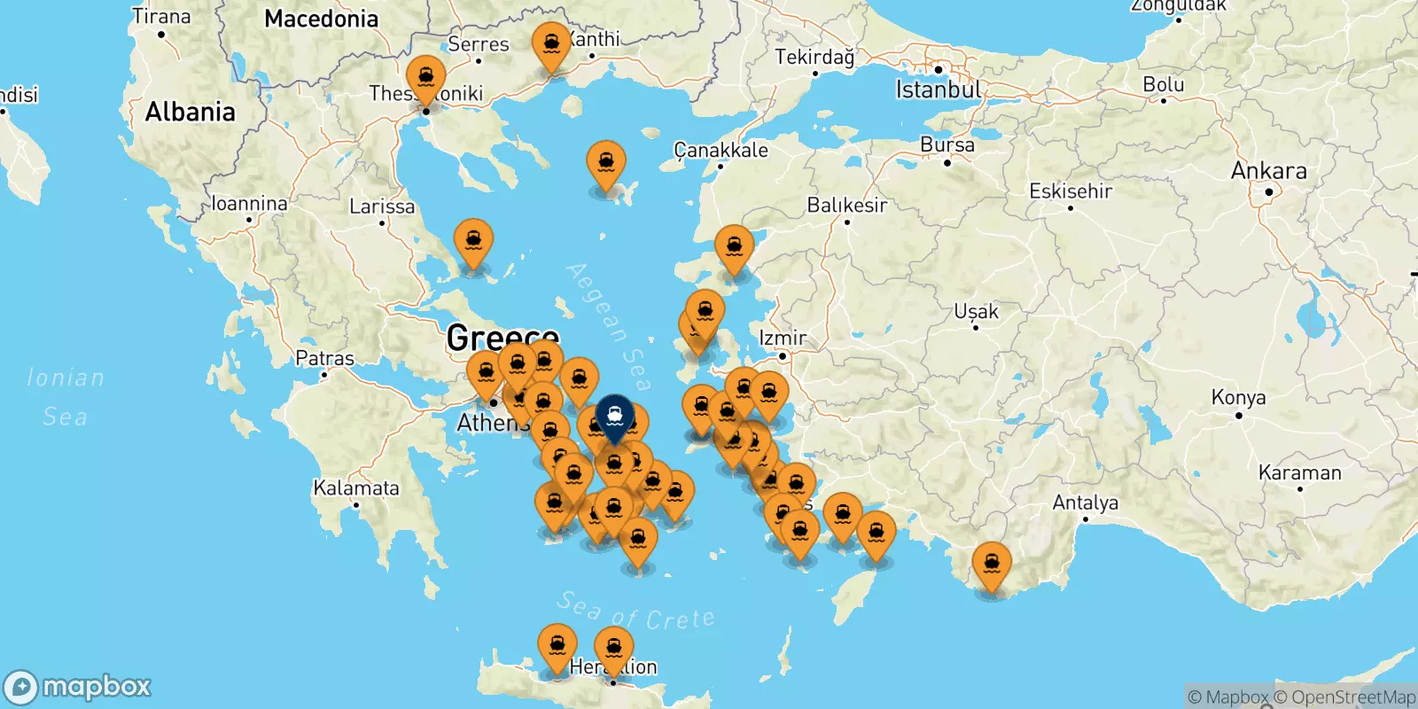 Ferries de Grecia a Tinos