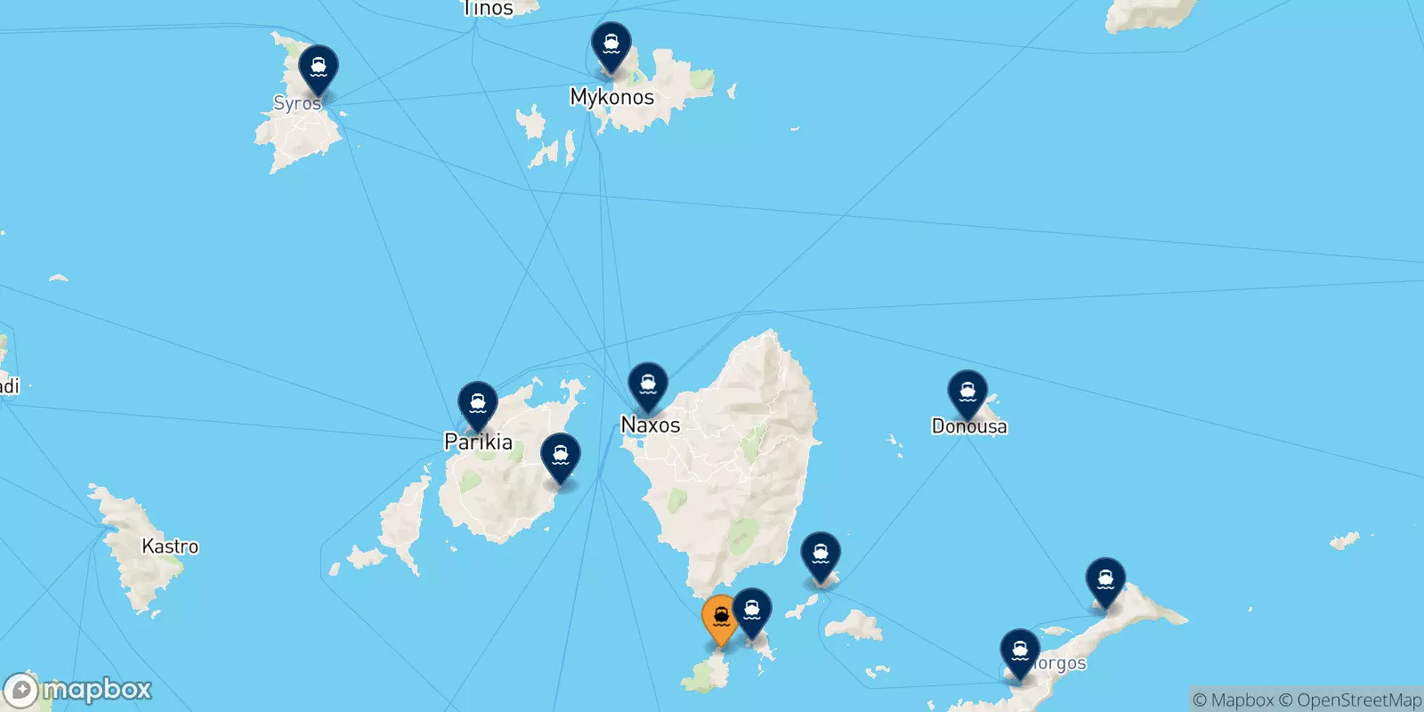 Ferries de Iraklia a Las Cicladas