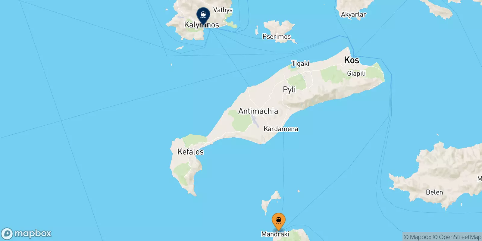 Ferries de Nisyros a Kalymnos