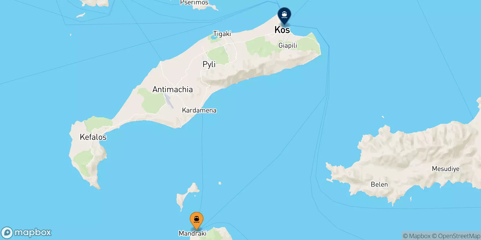 Ferries de Nisyros a Kos