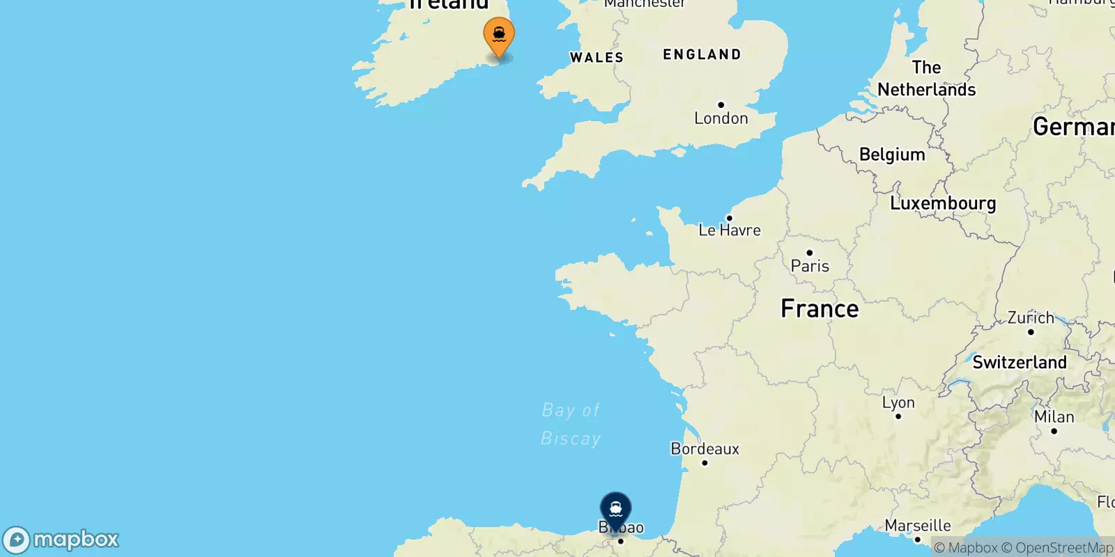 Ferries de Rosslare a Bilbao