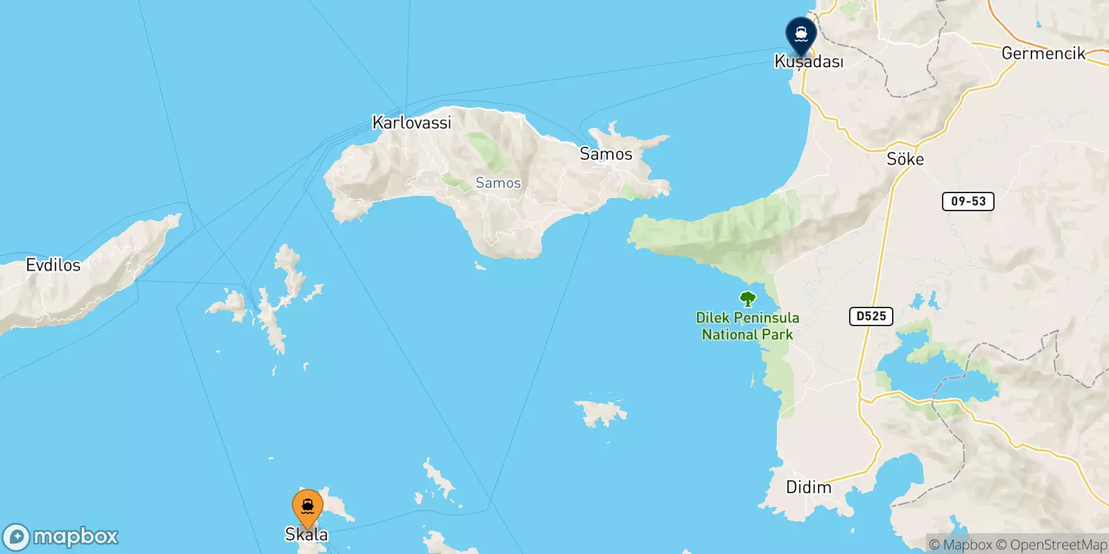 Ferries de Dodecaneso a Kusadasi