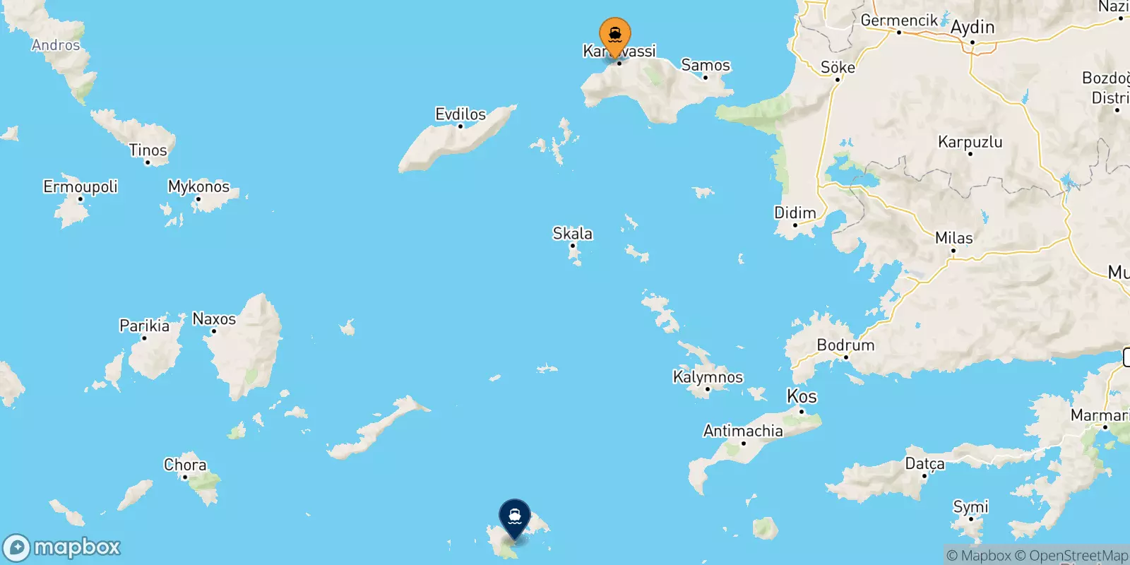 Ferries de Pythagorio (Samos) a Astipalea