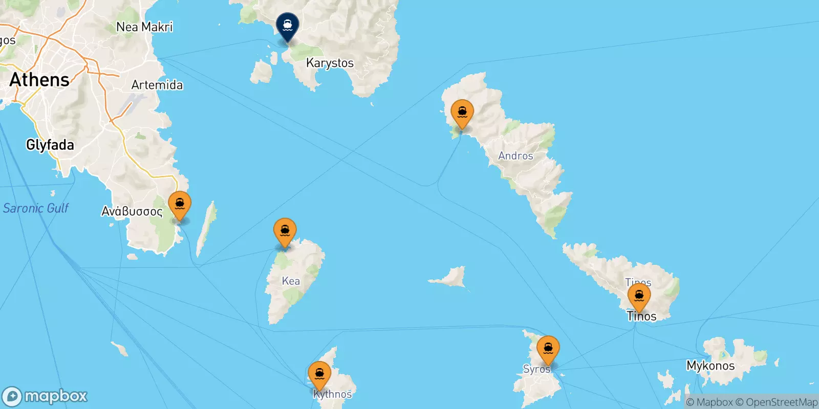 Ferries de Grecia a Marmari