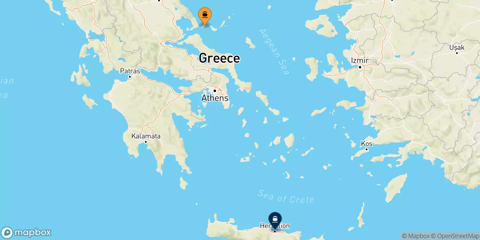 Ferries de Islas Espóradas a Creta