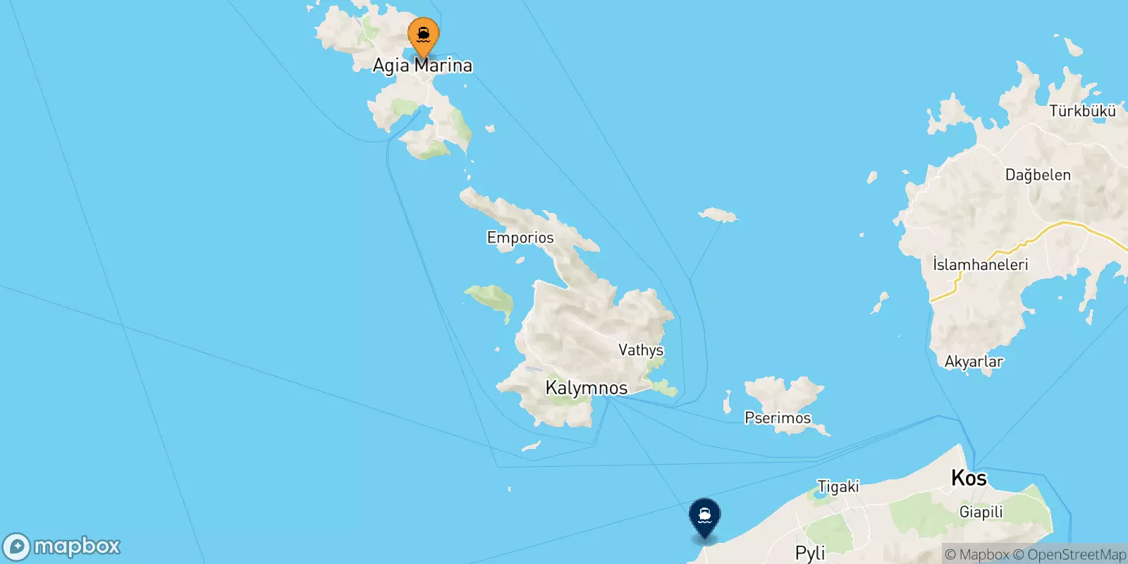 Ferries de Leros a Mastihari (Kos)