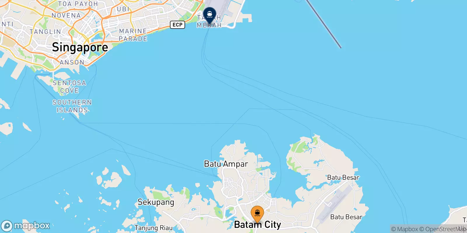 Ferries de Batam Centre a Tanah Merah