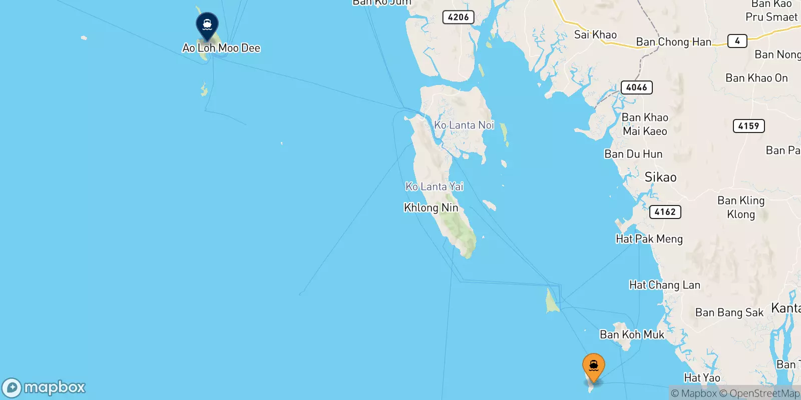 Ferries de Koh Kradan Beach a Koh Phi Phi (Tonsai Pier)