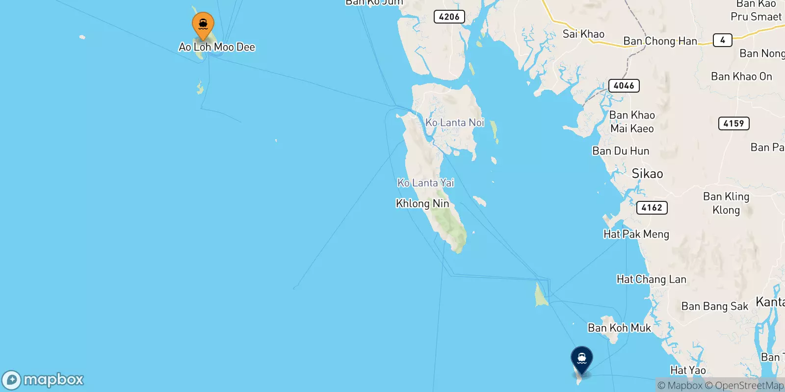 Ferries de Islas Phi Phi a Koh Kradan Beach